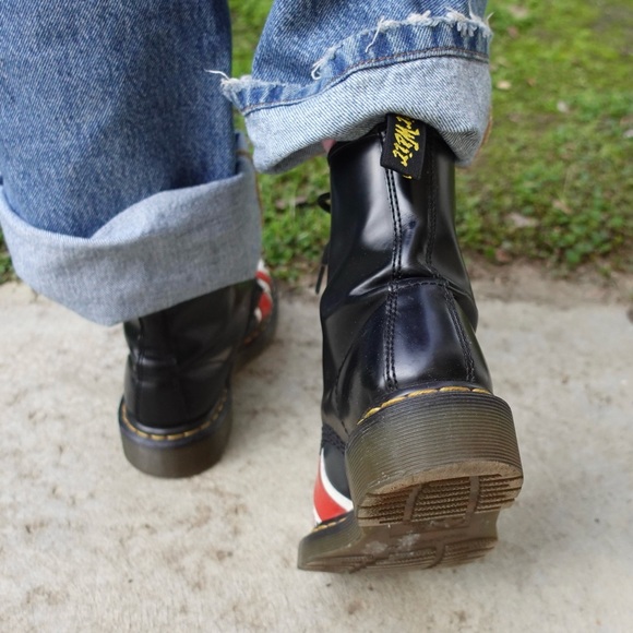 Vintage Union Jack British Flag Doc Martens - Picture 3 of 4